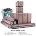 ApudArmis Kubb Yard Game Set, Viking Chess Outdoor Clash Toss Yard Game with Carrying Case - Rubber Wooden Backyard Lawn Games Set for Teenagers Adults Family(Brown)