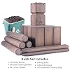 ApudArmis Kubb Yard Game Set, Viking Chess Outdoor Clash Toss Yard Game with Carrying Case - Rubber Wooden Backyard Lawn Games Set for Teenagers Adults Family