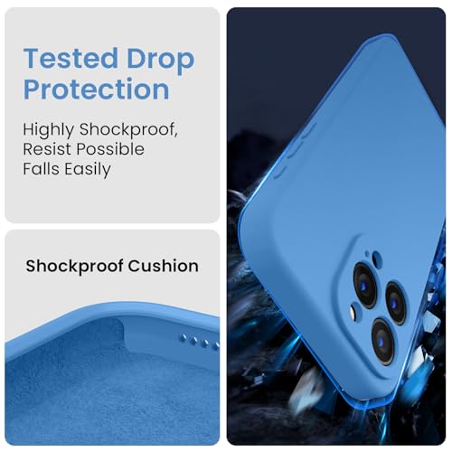 Image of FireNova Designed for iPhone 16 Pro Max Case, Silicone Upgraded [Camera Protection] Phone Case, Soft Anti-Scratch Microfiber Lining Inside, 2024, Blue