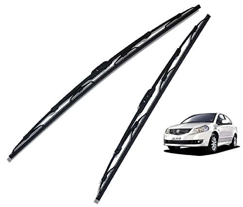 Image of Euro Care Metal Type Wiper Blade Compatibility with Maruti Suzuki SX4 Windshield Car Wiper Blade Size D-26,P-14
