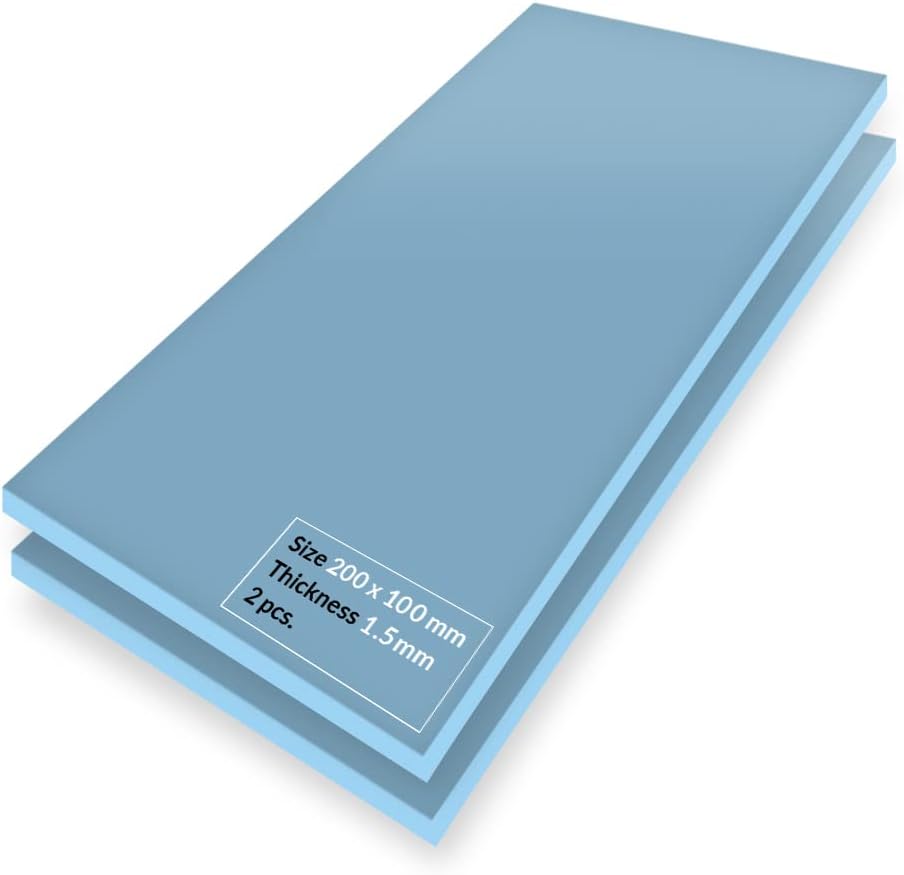 ARCTIC TP-3: Premium Performance Thermal Pad, 200 x 100 x 1.5 mm, (stackable to 2.0 mm without performance loss), 2 Pieces - High Performance, particularly soft, ideal gap filler, bridging gaps