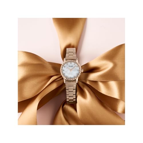 Image of Sonata Poze 8 Quartz Analog with MOP White Dial IP Rose Gold Solid Link Strap Watch for Women - SP80177WM01W