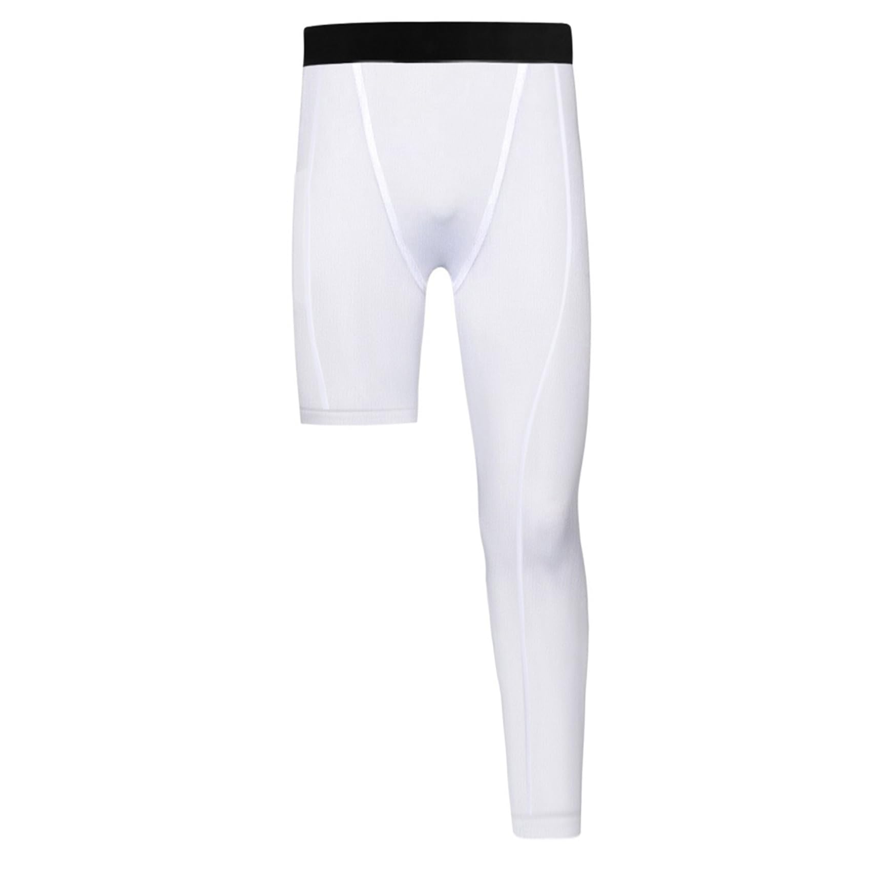 Blaward Youths Boys Compression Pants One Leg Leggings Tights with Side Pockets Athletic Base Layer Under Shorts Sports Gear