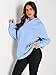 Trendy Queen Womens Oversized Hoodies Fleece Sweatshirts Fall Fashion Pullover Sweaters Winter Clothes Sky Blue XL