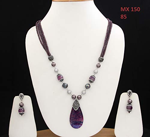 Cuenta mixed purple CZ-Crystal mujer abalorio morado plata pulsera 2
