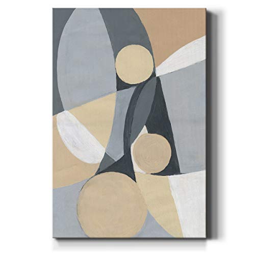 Renditions Gallery Canvas Wall Art Home Paintings & Prints Artwork Grey Brown Rug Abstrac Canvas Wall Hanging Modern Decorations Picture for Bedroom Living Room Office Kitchen - 12"x18" LT02