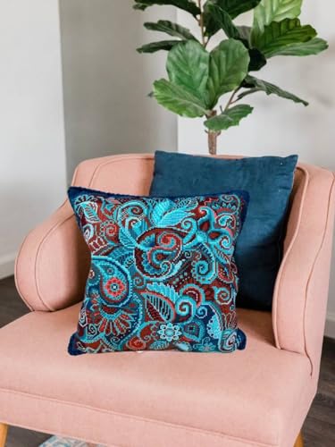 Image of RIOLIS Counted Cross Stitch kit 2183 Cushion /Panel Persian Patterns, By the yard, Blue