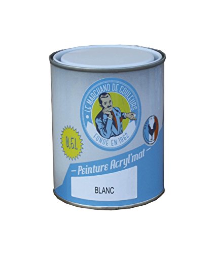 Peinture Onip, Le Marchand de Couleur, Blanc, 0,5 L, ACRYL mat