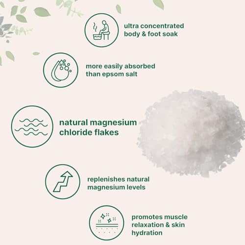 Magnesium Flakes - NatureSack's Magnesium Bath Flakes For Foot & Body Soaks - 750g - Image 2