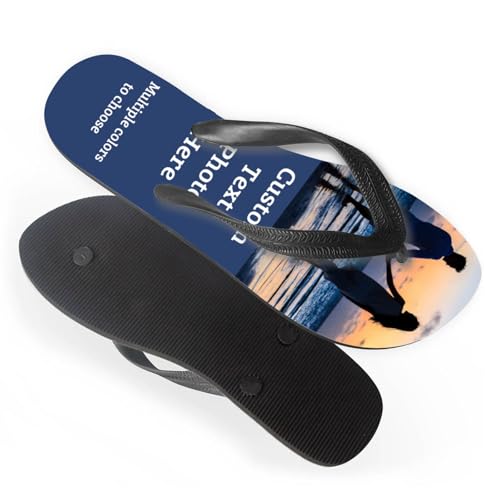 Custom Flip Flops Slides for Women Men Personalized sandal Slippers with Photo Text Bathroom Beach Indoor Outdoor Sandals4