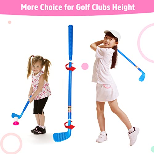Meland Kids Golf Club Set - Toddler Golf Ball Game Play Set Sports Toys Gift For Boys Girls 3 4 5 6 Year Old (Pink) #TOP4