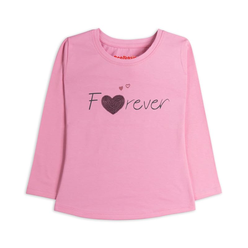 Image of Real Basics Girls Regular Fit Full Sleeves Tshirt (Pack of 2)