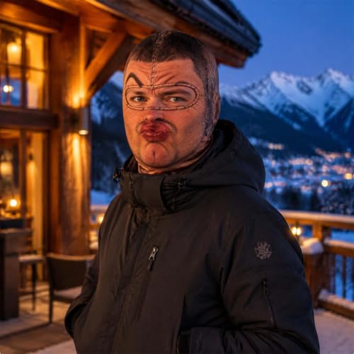 Funny Old Man Ski Mask Balaclava, Realistic Full Face Cover for Men Women - image 7