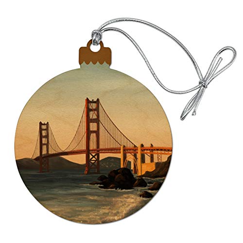 GRAPHICS & MORE Golden Gate Bridge San Francisco Wood Christmas Tree Holiday Ornament