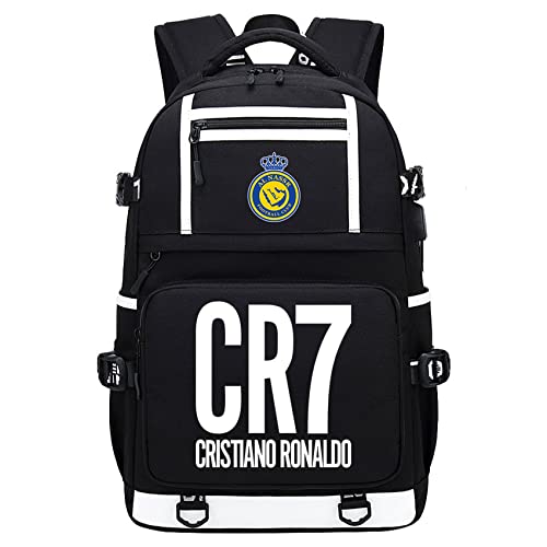 Encuentra reviews de Mochila Ronaldo real - cinco favoritos. 37 Cristiano Ronaldo - Bolsa multifunción para portátil con puerto de carga USB, mochila gráfica CR7 para estudiantes, Color4, Una talla, Mochilas Daypack