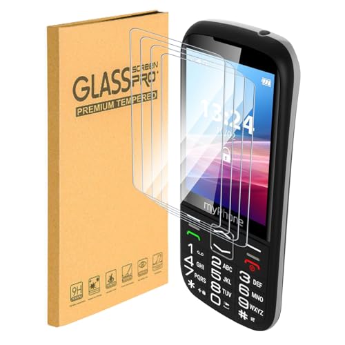 Pack de 4 Protectores de Pantalla de Vidrio Templado Compatible con myPhone Halo 4 LTE, Dureza 9H, Ultra Claro, Antirrayaduras, Fácil Instalación, Compatible con Fundas