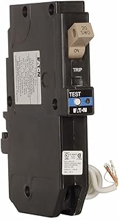 Eaton Cutler-Hammer Eaton CHFN120DF (New Version of CHFAFGF120) Pigtail Connection Dual Function AFCI/GFCI Circuit Breaker 1-Pole 20 Amp 120 Volt AC (1), White