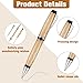 Resurhang 6 Pcs Woodturning Pen Kit with Refill Twist Pen Kit for Woodturning Bulk Lathe Turning Supplies for DIY Making for Men,Dad,Father Day Gift Friend Teacher Gifts, Black, Sliver