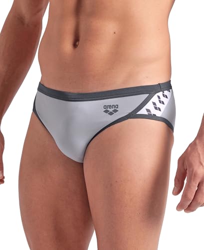 Image of ARENA Men's Icons Solid Swim Briefs Professional Training Swimsuit Sports Trunk