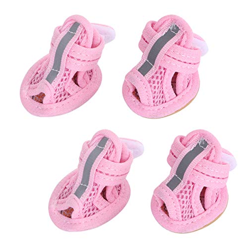 Zapatos Para Perro, 4 Botas Deportivas De Lona Para Cachorros, Antideslizantes, Para Mascotas Perros Gatos Patas Cubierta Protectora Para