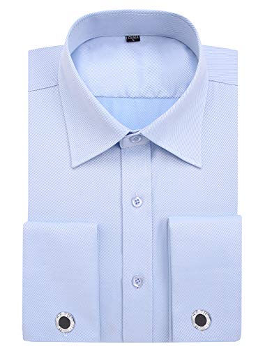 Alimens & Gentle French Cuff Regular Fit Dress Shirts (Cufflink Included)