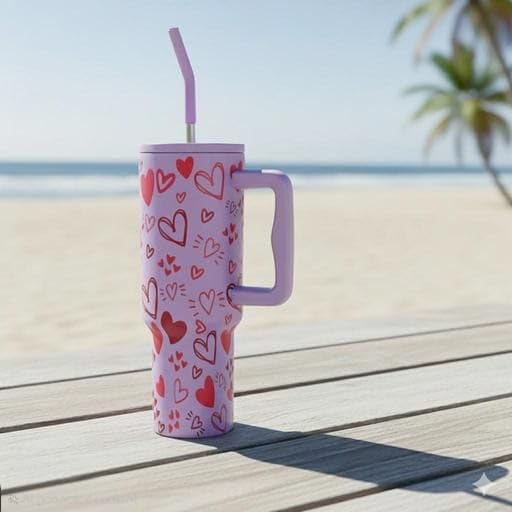 Image of Stainless Steel 1200 ml Vacuum Tumbler with Lid & Straw - Double‑Wall Insulated Cup for Travel, Gym & Office - Keeps Beverages Hot or Cold - 1.2 L Capacity (Purple Heart)