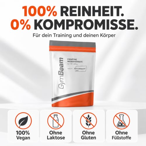 GymBeam Creapure ® Creatin Monohydrat Pulver - Made in Germany - mikronisiert, hochdosiert, 100% reines Kreatin, vegan… – Ansicht 5