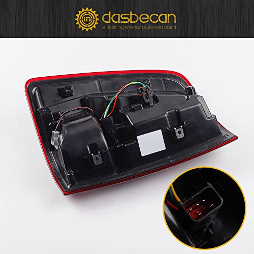 Dasbecan Tail Lights Assembly Passenger Side Red Lens Black Interior Compatible With Dodge Ram 1500 2013-2018 Ram 1500 Classic Warlock 2019-2022 Ram 2500 3500 2014-2018 Replaces# 68093080Ab 68093080Ac #TOP4