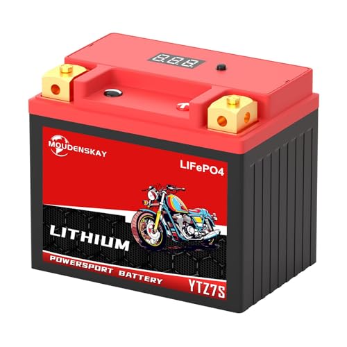 MOUDENSKAY YTZ7S-BS Batteria Litio Moto 12V Batteria LiFePO4 Moto 12.8V 4AH