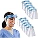 Price comparison product image LEXY FV05, 5 Pack Adjustable Protective Clear Visor Flip Up Transparent Safety Shield Anti Splash Full Face Cover for Workshop Cooking Cleaning
