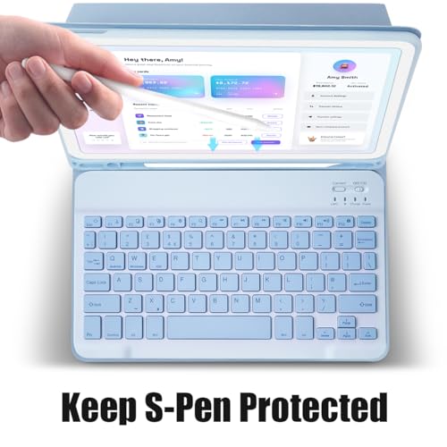 Funda con teclado para Samsung Galaxy Tab A9 Plus de 11 pulgadas 2023 con Bluetooth magnético 6
