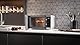 Sharp Mikrowelle YC-MG02E-S 20L, Silber/Schwarz, 800W Mikrowellenleistung, Voll-digitale Steuerung, 11 Stufen, 8 Automatikprogramme, Grillfunktion 1000W