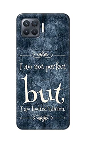 Image of Printed Hard Back Cover Case for Oppo F17 Pro | Oppo A93 4G | Oppo Reno4 F | Oppo Reno 4 F Back Cover (I Am Not Perfect I Am Limited Edition) -1803
