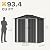 DWVO 6x4ft Storage Shed for Outdoors, Metal Sturdy Weatherproof Tool Locker with Secure Door and Ventilation for Equipment, Mowers, Bikes, Outdoor Spaces, Dark Gray
