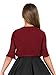 BOLEROSE Girls 3/4 Sleeve Loose-Knit Childrens Kids Bolero Shrug (Burgundy, 5-6 YRS)