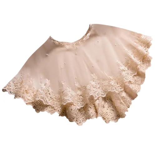 Hauts fête femme avec cape châle ample et veste boléro courte en dentelle élégante