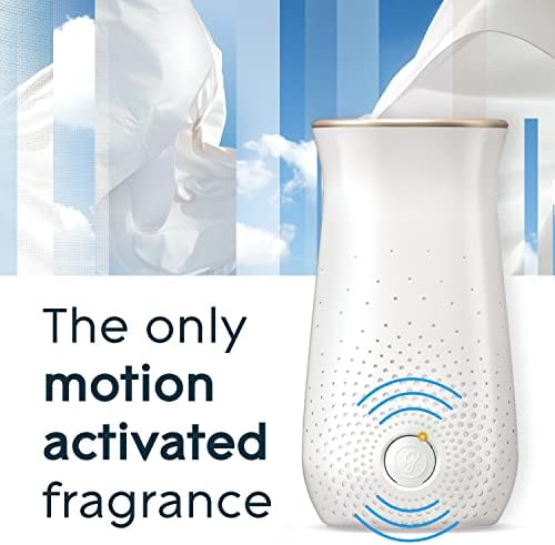 Glade Sense & Spray Air Freshener Diffuser & 3 Refills, Motion Activated Spray for Home, Clean Linen