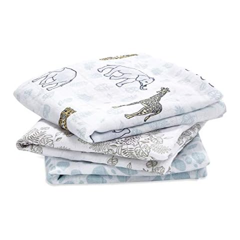 Paquete de 3 paños de muselina 100% algodón aden + anais Musy Squares Cover