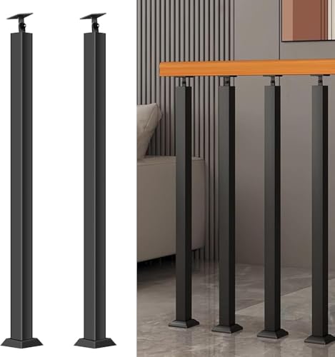 Balustres de base plate en fer durable pour rénovation d'escalier
