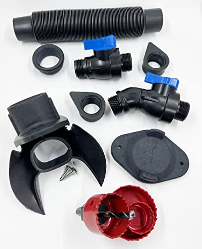 EarthMinded | EarthMark Rain Barrel Kits for DIY Rain Barrels Using Your Container (3 or 4Round with Drill Bit 2X Shut Off)