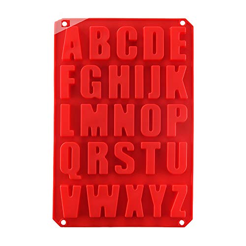 Moule de glaçons ice cube faire plateaux silicone 26 lettres rouge