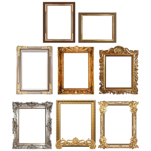 HOMSFOU Vintage-Fotorahmen-Wandaufkleber 8 Stück Familien-Bilderrahmen...