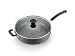 T-fal C55382 Signature Hard Anodized Thermo-Spot Oven Safe Dishwasher Safe Nonstick Jumbo Cooker with Glass Lid Cookware, 5-Quart, Grey