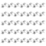 MECCANIXITY 50 Pcs Battery Metal Spring Contact Plate 28mm x 12mm Positive Negative Bipolar Nickeling Plate for Battery Holder and Electronic Toys