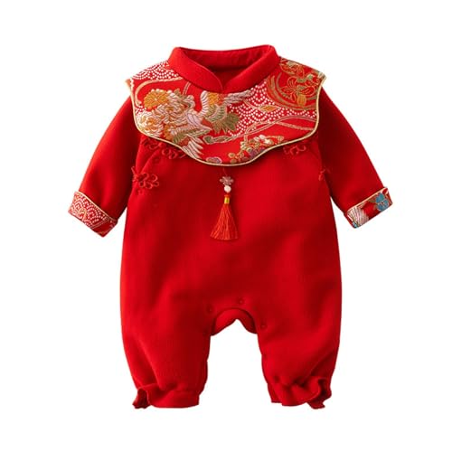 Ropa de invierno de Clase A mono rayas bebé niña en tejido grueso tradicional