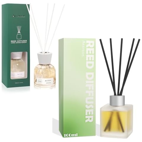 Aeeteek Lemon & Citrus Reed Diffuser, Orange Scented Oils Home Fragrance, 3.4fl oz(100ml) Long Lasting Fruity Air Freshener, Essential Oil for Bathroom Room Decor Cover