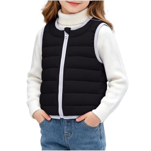 Girls Puffer Vest Lightweight Sleeveless Collar Zip Packable Winter Jacket - image 6