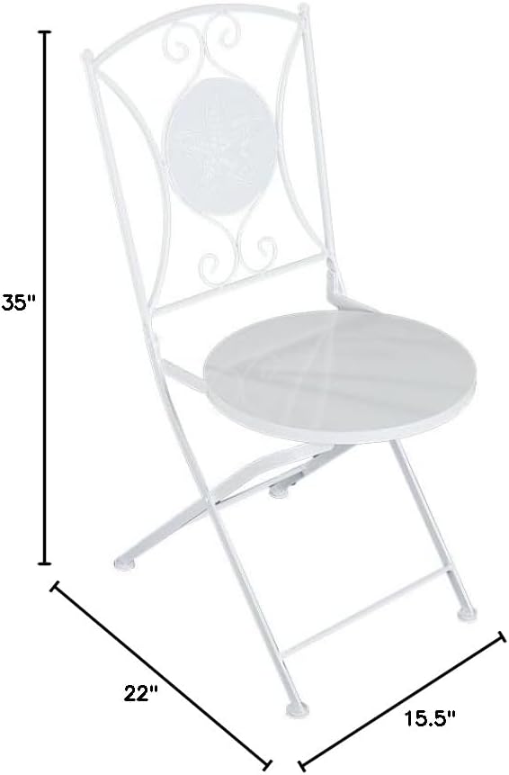 Miniatura 2 de The Lakeside Collection Mesas o sillas plegables con icono de metal - Silla de estrella de mar