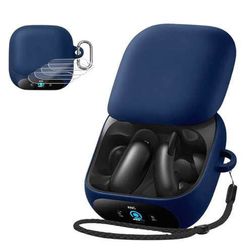 For Anker Soundcore Liberty 5 Pro �P�[�X +4���t�B���� �J�o�[ �yHUKWIMO�z �J���r�i�t��+�X�g���b�v�t�� �ϏՌ� �h�� �h�o �����[�d�\ �S�ʕی� �L�Y�h�~ Soundcore Liberty 5 Pro �Ή�