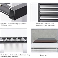 Slxzpl Abdeckung Für Klimaanlage Schutzgitter Für Klimaanlagen Und Wärmepumpen Aluminiumlegierungs Verkleidung Klimaanlagen Abdeckung Mülltonnenbox Gartenbox Müllbox(Brown,100x50x70cm) – Ansicht 3